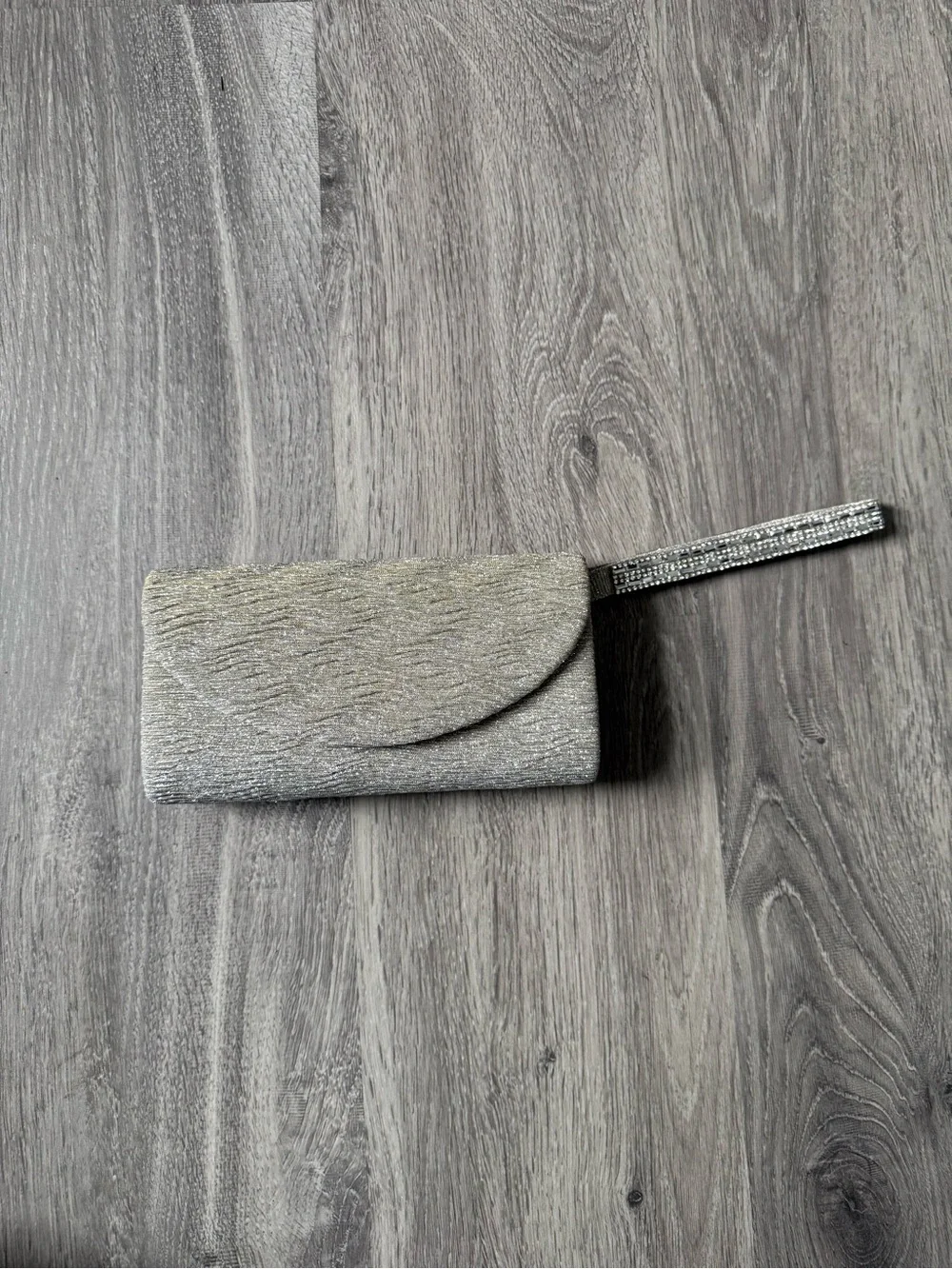 Sparkling Silver Crossbody Clutch